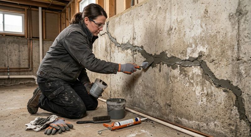 Cracked Basement Floor Repair in Cheshire, CT