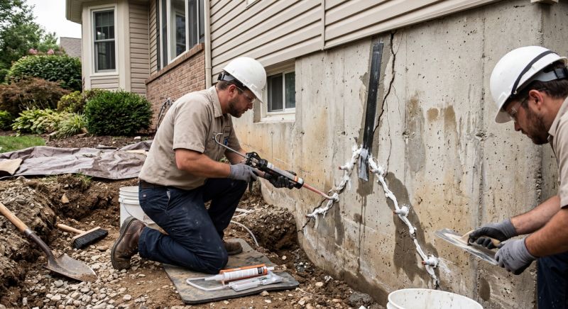 Cracked Foundation Repair in East Hartford, CT
