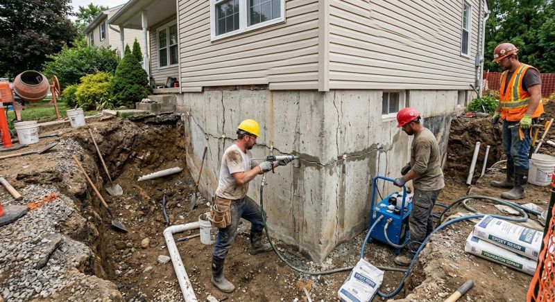 Cracked Foundation Repair in Cheshire, CT