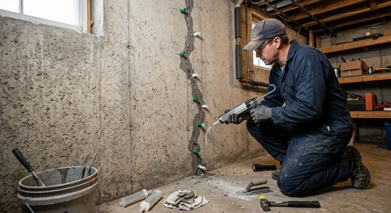 Foundation Crack Repair in Naugatuck, CT