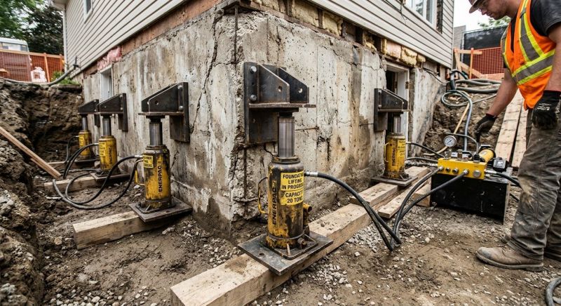 Foundation Jacking in North Branford, CT