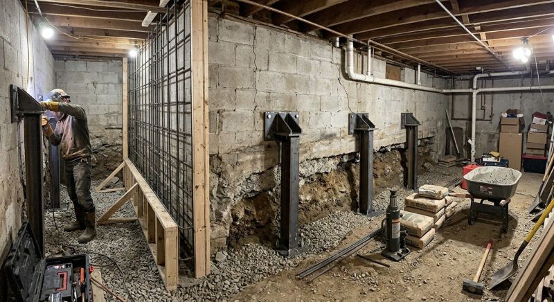 Foundation Stabilizing in Glastonbury, CT