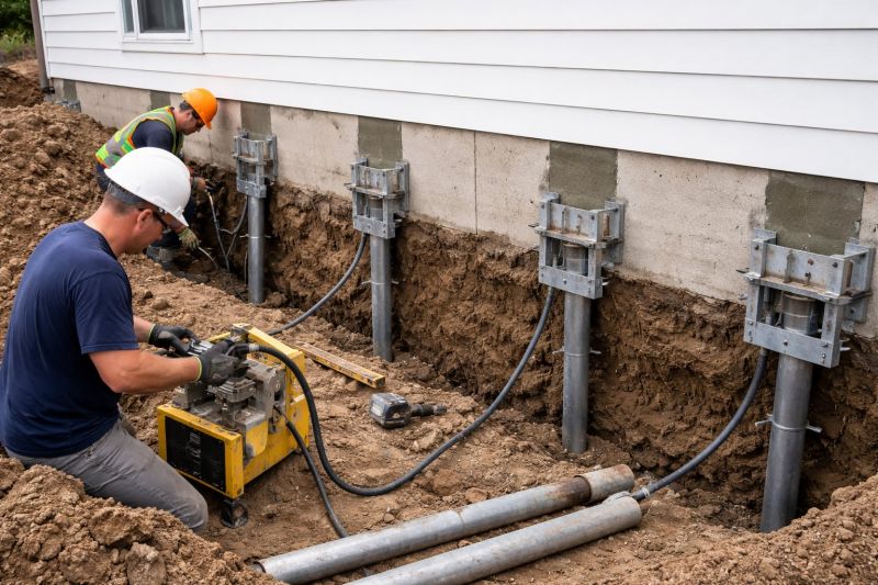 Helical Piers Installation in Cheshire, CT