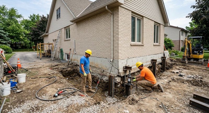 Helical Piers Installation in Cheshire, CT