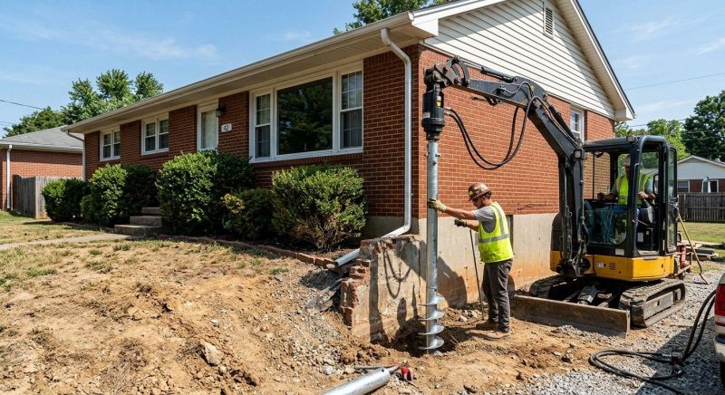 Helical Pile Installation in Cheshire, CT