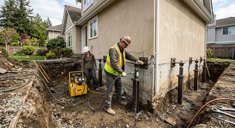 Sinking Foundation Repair in Avon, CT