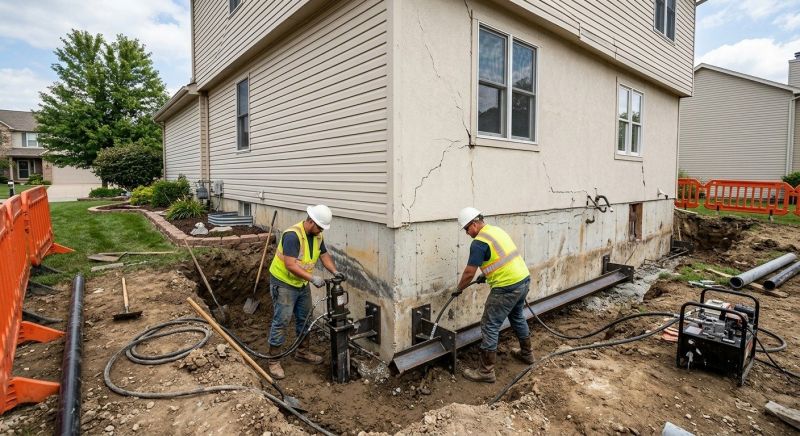 Sinking Foundation Repair in Bethany, CT