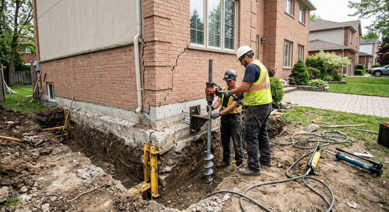 Sinking Foundation Repair in Milford, CT