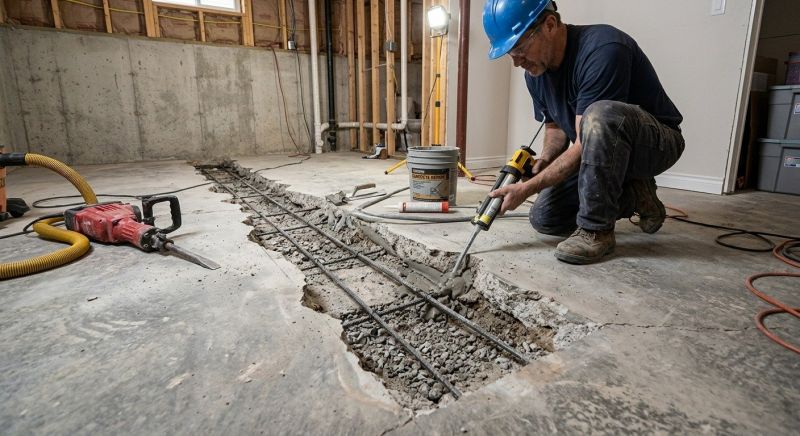 Slab Foundation Repair in Cheshire, CT