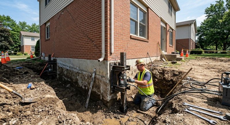 Sinking Foundation Repair in West Hartford, CT